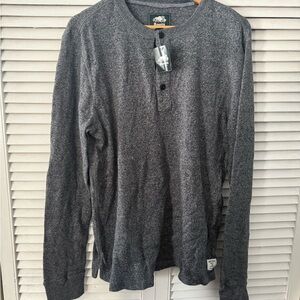 Roots Charcoal Long Sleeve Henley